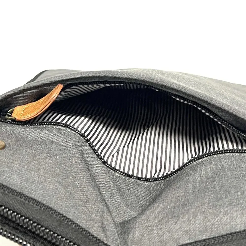 PKG X DRI 13 inch Laptop Sleeve Padded Case Multiple Pockets Zipper Gray 13x9.5